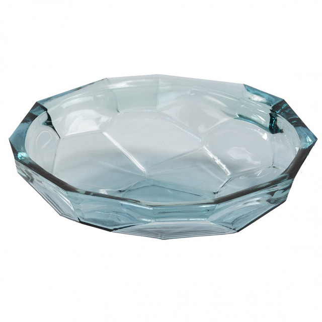 Bol decorativ albastru din sticla 33x34 cm Leia Thai Natura