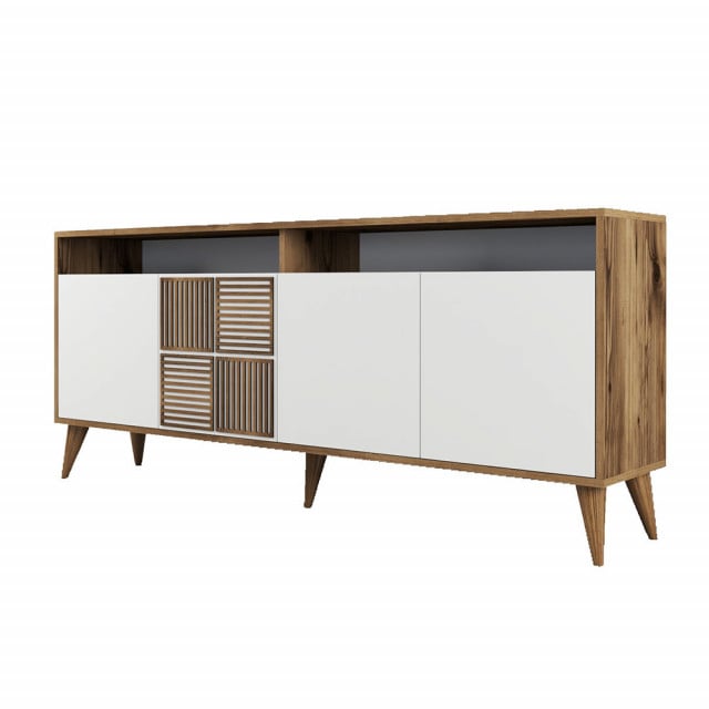 Bufet inferior alb/maro 180 cm Milan The Home Collection