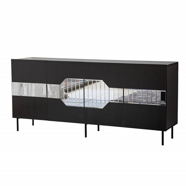 Bufet inferior negru 180 cm Milan The Home Collection