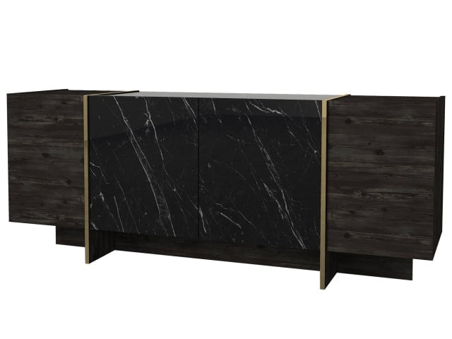 Bufet inferior negru 180 cm Veyron The Home Collection