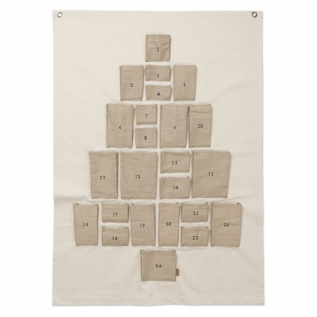 Calendar Craciun crem din fibre naturale Pine Ferm Living