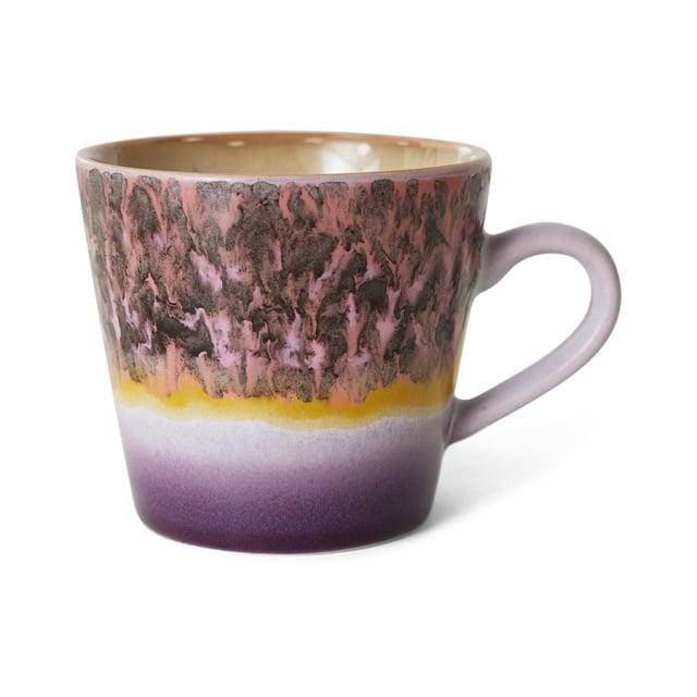 Cana multicolora din ceramica 330 ml 70s Cappuccino Blast HKliving