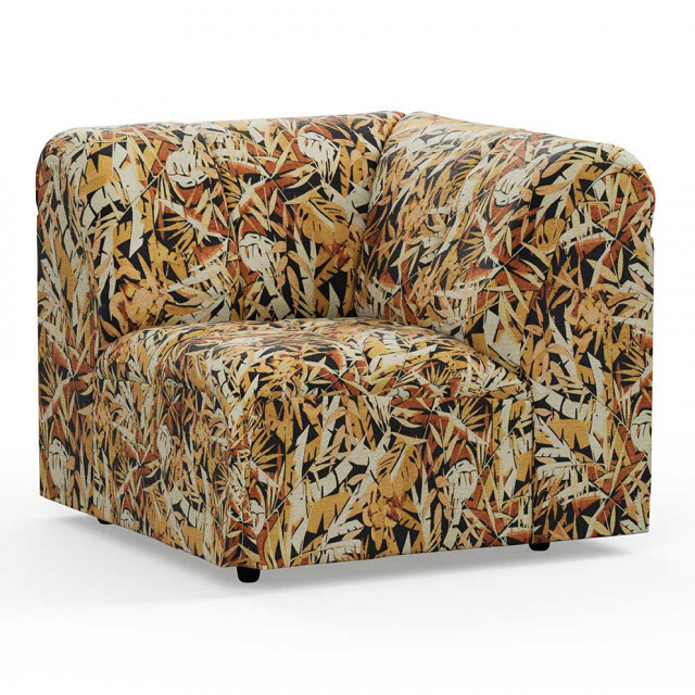 Canapea cu colt modulara multicolora din textil 98 cm Wave Corner Hollywood HKliving