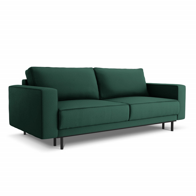 Canapea extensibila verde din textil pentru 3 persoane Caro Besolux