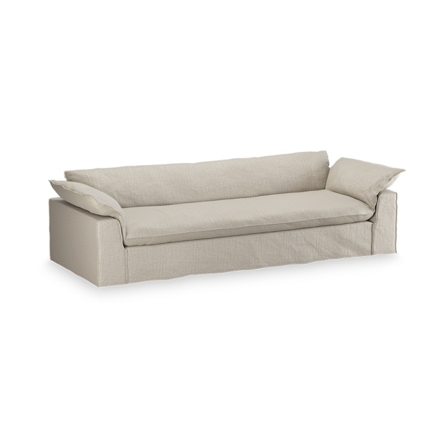 Canapea ivorie din textil 305 cm Nomad Pure HKliving