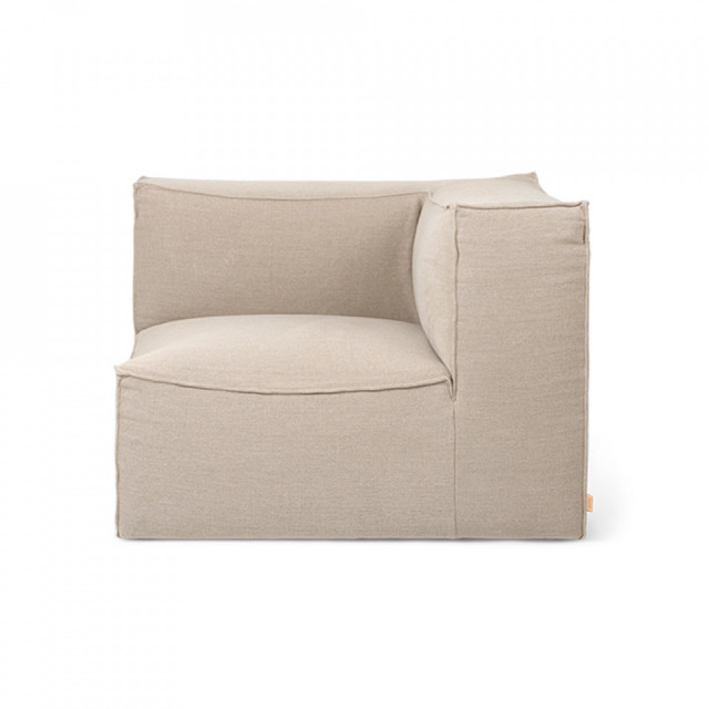 Canapea modulara bej din textil 108 cm Catena Connect Corner Ferm Living