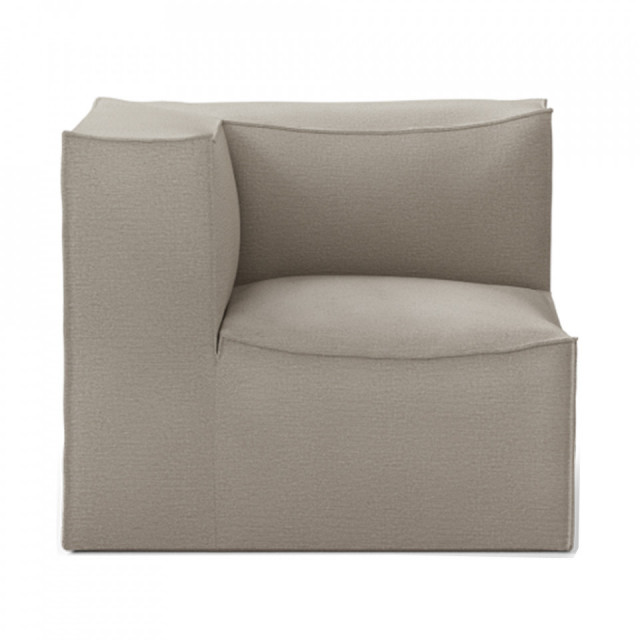 Canapea modulara bej din textil 95 cm Catena Corner Left Ferm Living