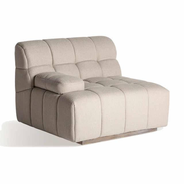 Canapea modulara crem din textil pentru 1 persoana Winzer Middle Pillow Left Vical Home