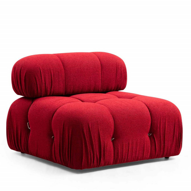 Canapea modulara rosie din textil pentru 1 persoana Bubble The Home Collection
