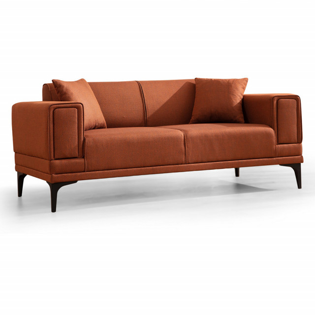Canapea rosu inchis din textil pentru 2 persoane Horizon The Home Collection