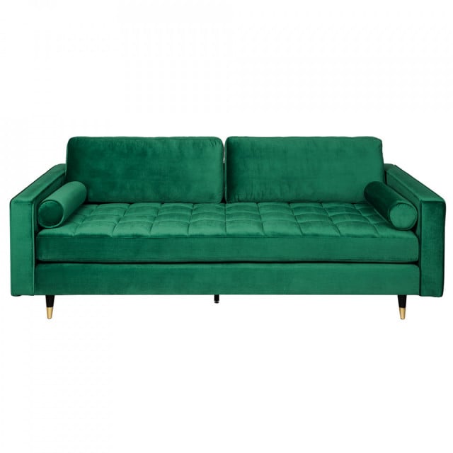 Canapea verde din catifea 225 cm Cozy The Home Collection