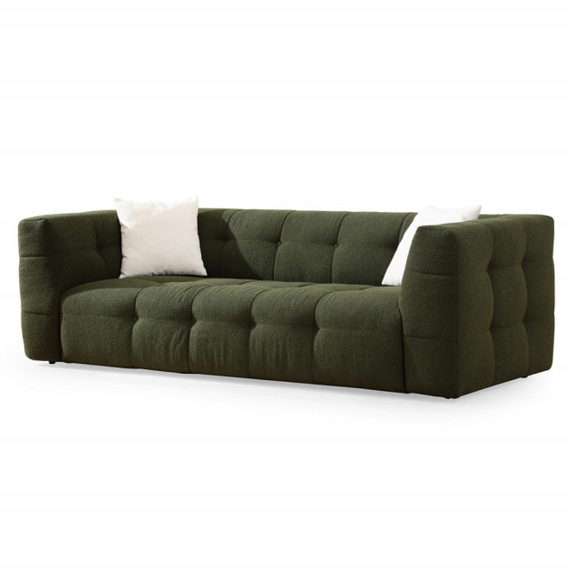 Canapea verde din textil pentru 3 persoane Cady The Home Collection