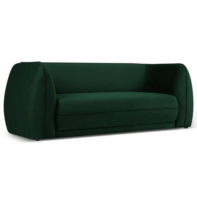 Canapea verde inchis din catifea si lemn de pin pentru 2 Lando Bellis Besolux