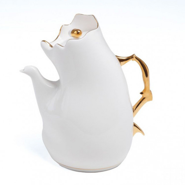 Ceainic alb din ceramica 20x23 cm Meltdown Seletti