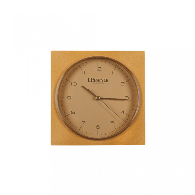 Ceas de masa auriu din aluminiu 17x17 cm Amsterdam LifeStyle Home Collection