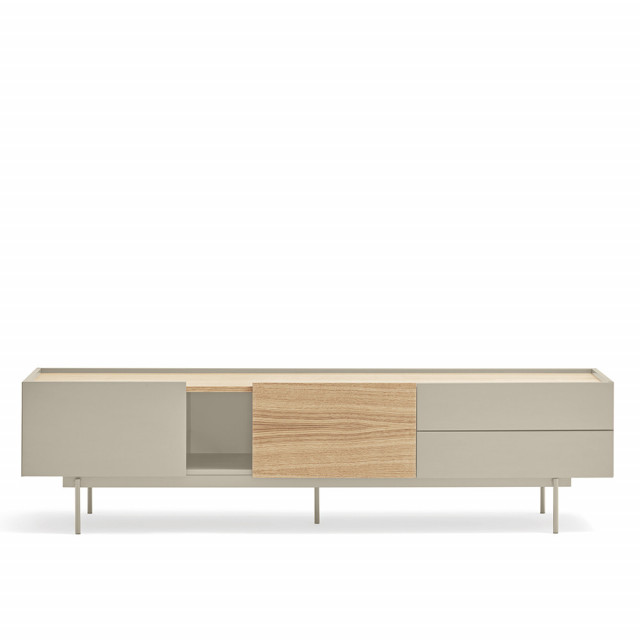 Comoda TV bej/maro din metal 180 cm Otto Teulat
