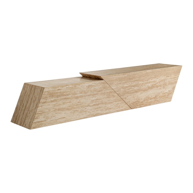 Comoda TV maro din piatra 230 cm Thiennes Vical Home