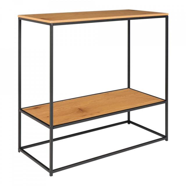 Consola maro/neagra din metal 80 cm Vita House Nordic