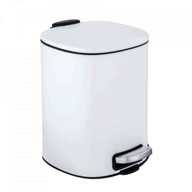 Cos de gunoi alb/negru din metal 5 L Alassio Wenko
