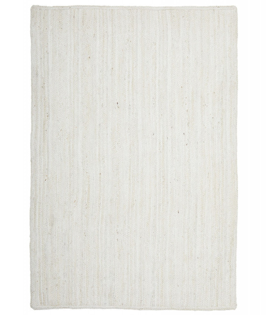 Covor alb din fibre naturale Oliver The Home Collection (diverse dimensiuni)