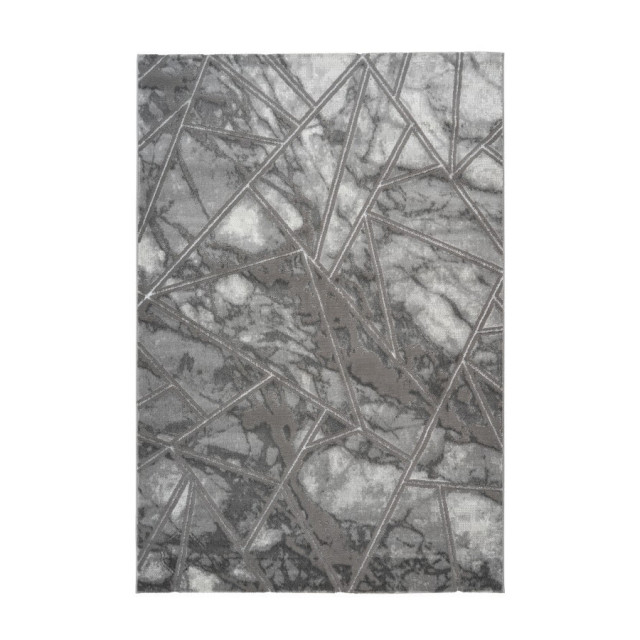Covor argintiu din fibre sintetice Marmaris Line Lalee (diverse dimensiuni)