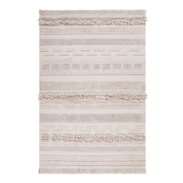 Covor dreptunghiular crem din bumbac 140x200 cm Air Natural Lorena Canals