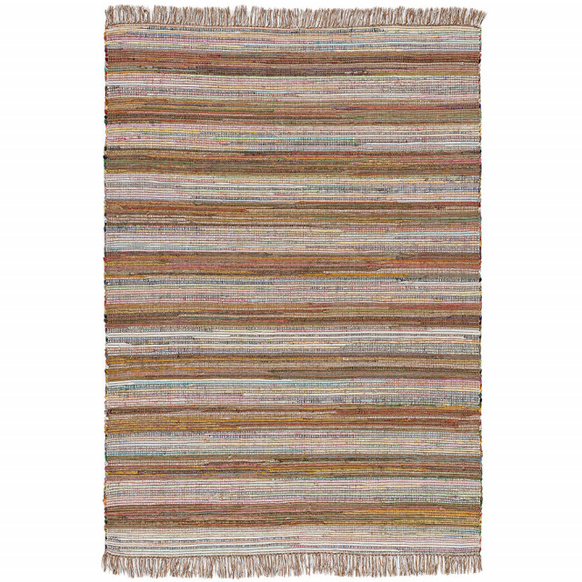 Covor dreptunghiular multicolor din poliester si bumbac 150x220 cm Recraft Port UNIVERSAL XXI