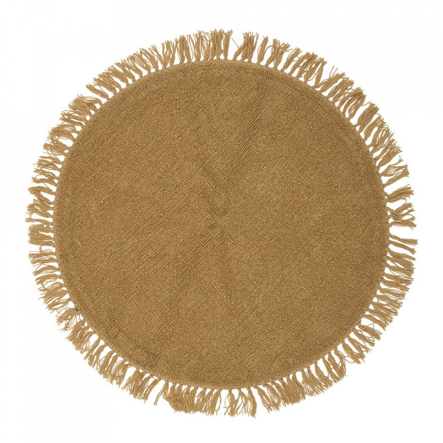Covor galben din fibre naturale 110 cm Lenea Bloomingville