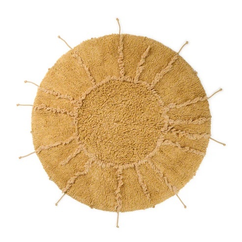 Covor galben miere din bumbac 100 cm Solar Lorena Canals