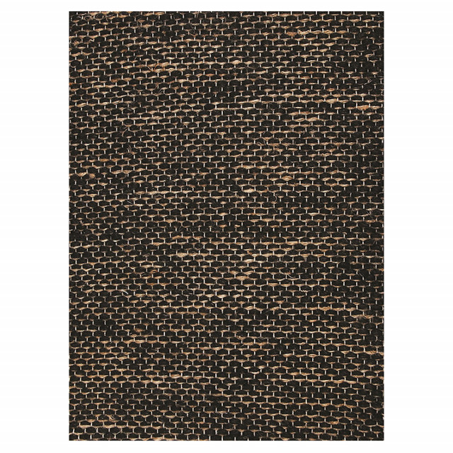 Covor negru/maro din lana si canepa 250x250 cm Hempo Scapa Home