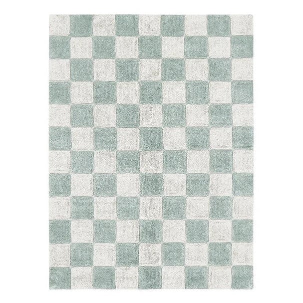 Covor pentru copii albastru/crem din bumbac 140x200 cm Tiles Lorena Canals