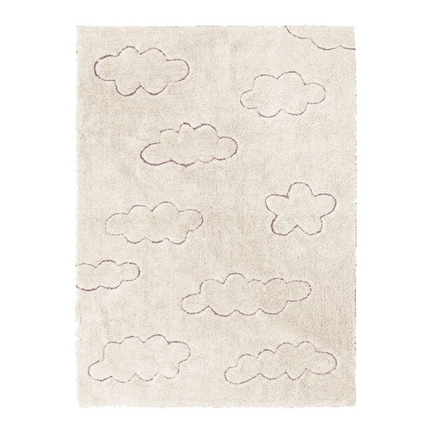Covor pentru copii din bumbac 90x130 cm Clouds Natural Yarn Lorena Canals