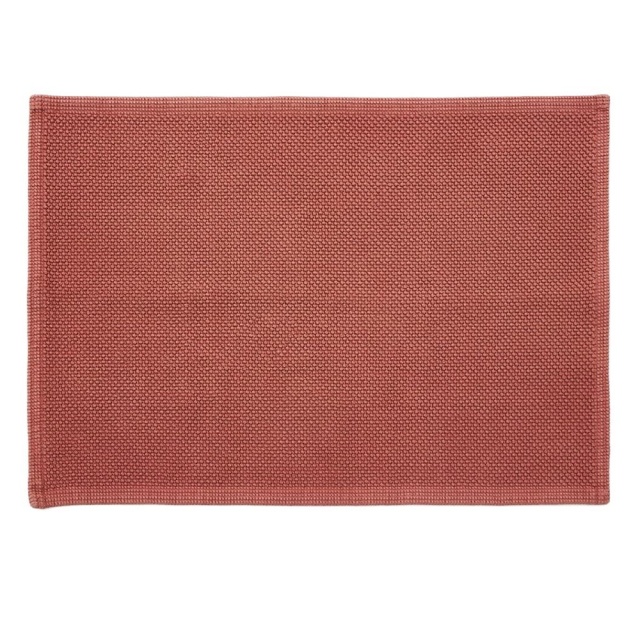 Covoras baie maro teracota din bumbac 50x70 cm Erona Kave Home