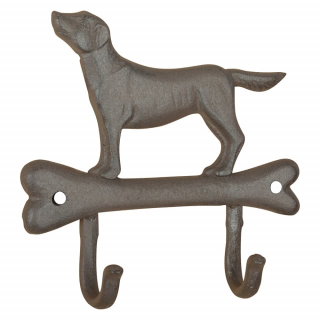 Cuier maro din fonta Dog Bone Esschert Design