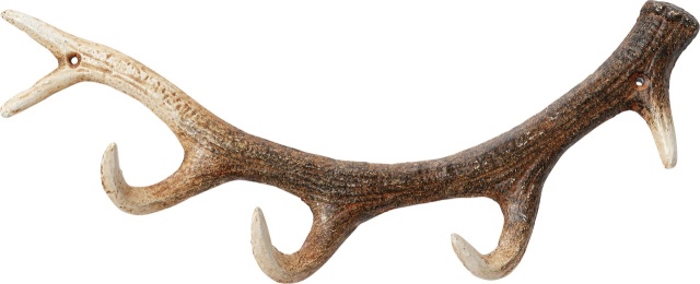 Cuier maro din metal Antler Kare