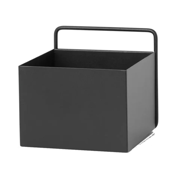 Cutie pentru perete neagra din metal Wall Ferm Living