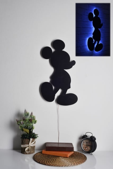 Decoratiune luminoasa albastra Mickey The Home Collection