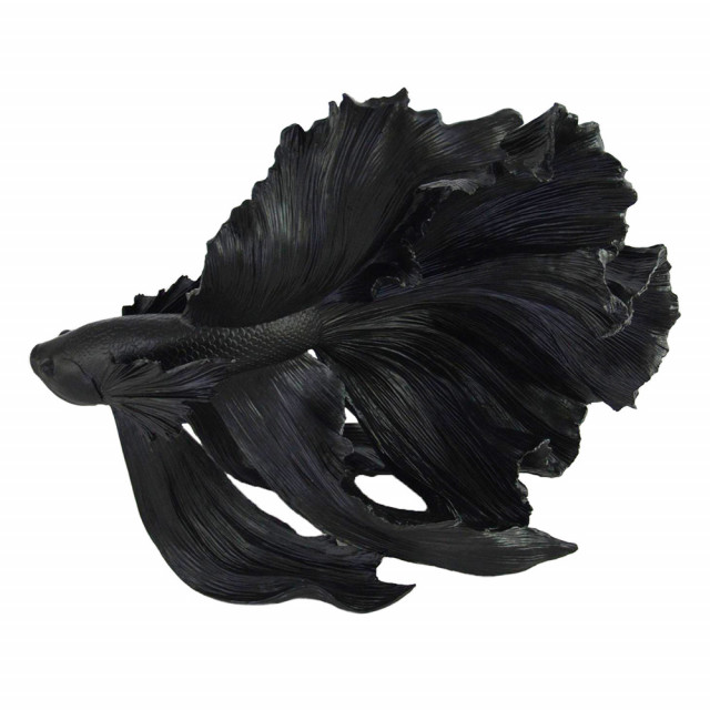 Decoratiune neagra din polirasina 56 cm Crowntail The Home Collection