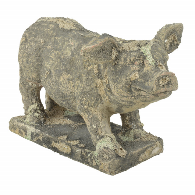 Decoratiune verde din ceramica 18 cm Pig Esschert Design