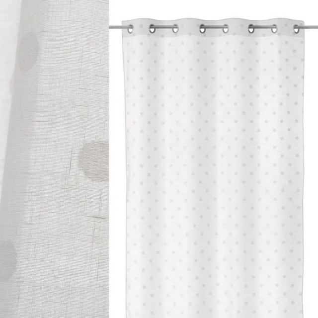 Draperie alba din fibre sintetice 140x260 cm Dots The Home Collection