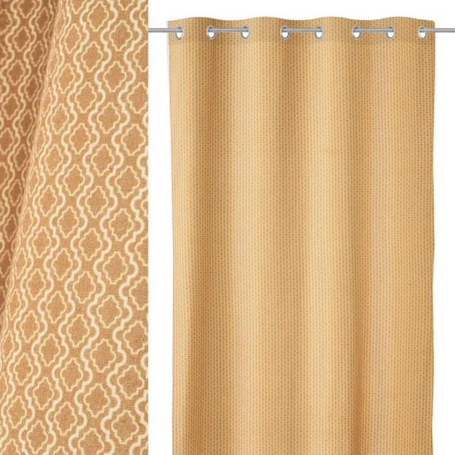 Draperie galbena din poliester si bumbac 140x260 cm Lana The Home Collection