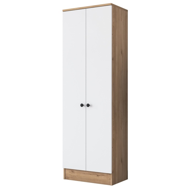 Dulap alb/maro din lemn 183 cm Heka The Home Collection