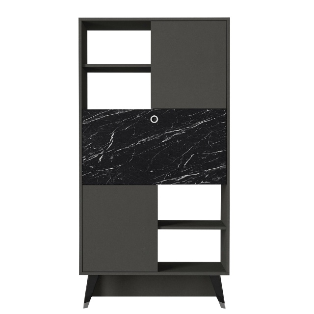 Dulap gri/negru 174 cm Radica The Home Collection