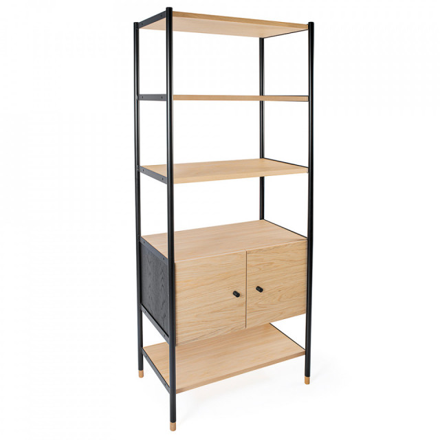 Etajera maro/neagra din metal 180 cm Jugend Woodman