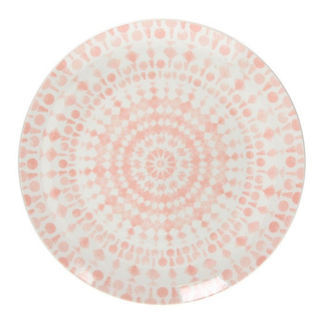Farfurie intinsa alba/roz din portelan 27 cm Spicer The Home Collection
