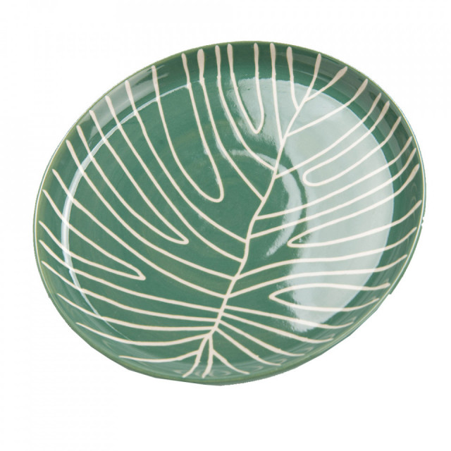 Farfurie pentru desert verde din ceramica 21 cm Natureva Amadeus