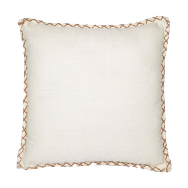 Fata de perna alba din in 45x45 cm Asiatu Kave Home