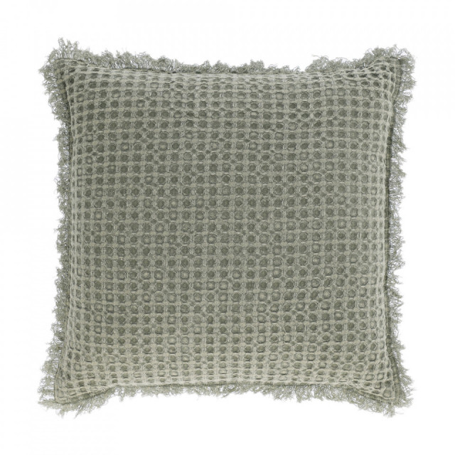 Fata de perna verde din bumbac 45x45 cm Shallow Kave Home