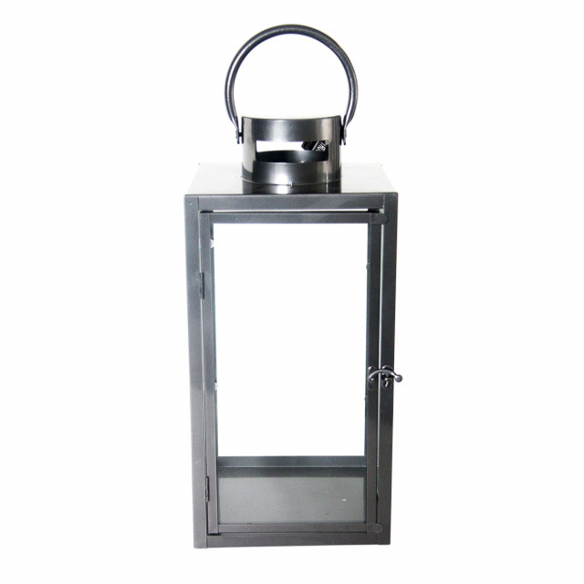 Felinar gri antracit din metal 41 cm Valero Esschert Design