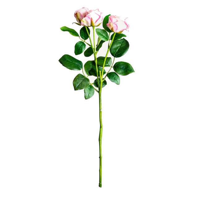 Floare artificiala roz/verde din plastic 48 cm Rosal Vical Home